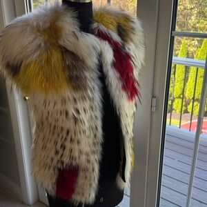 BCBGMAXAZRIA Runaway piece - Multicolor Fur Vest